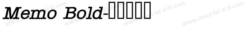 Memo Bold字体转换